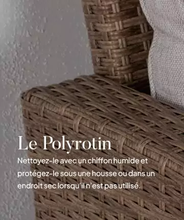 Entretien du canapé de jardin d'angle en polyrotin